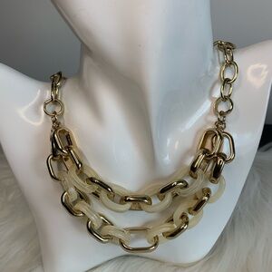 Banana Republic Gold and Cream Necklace